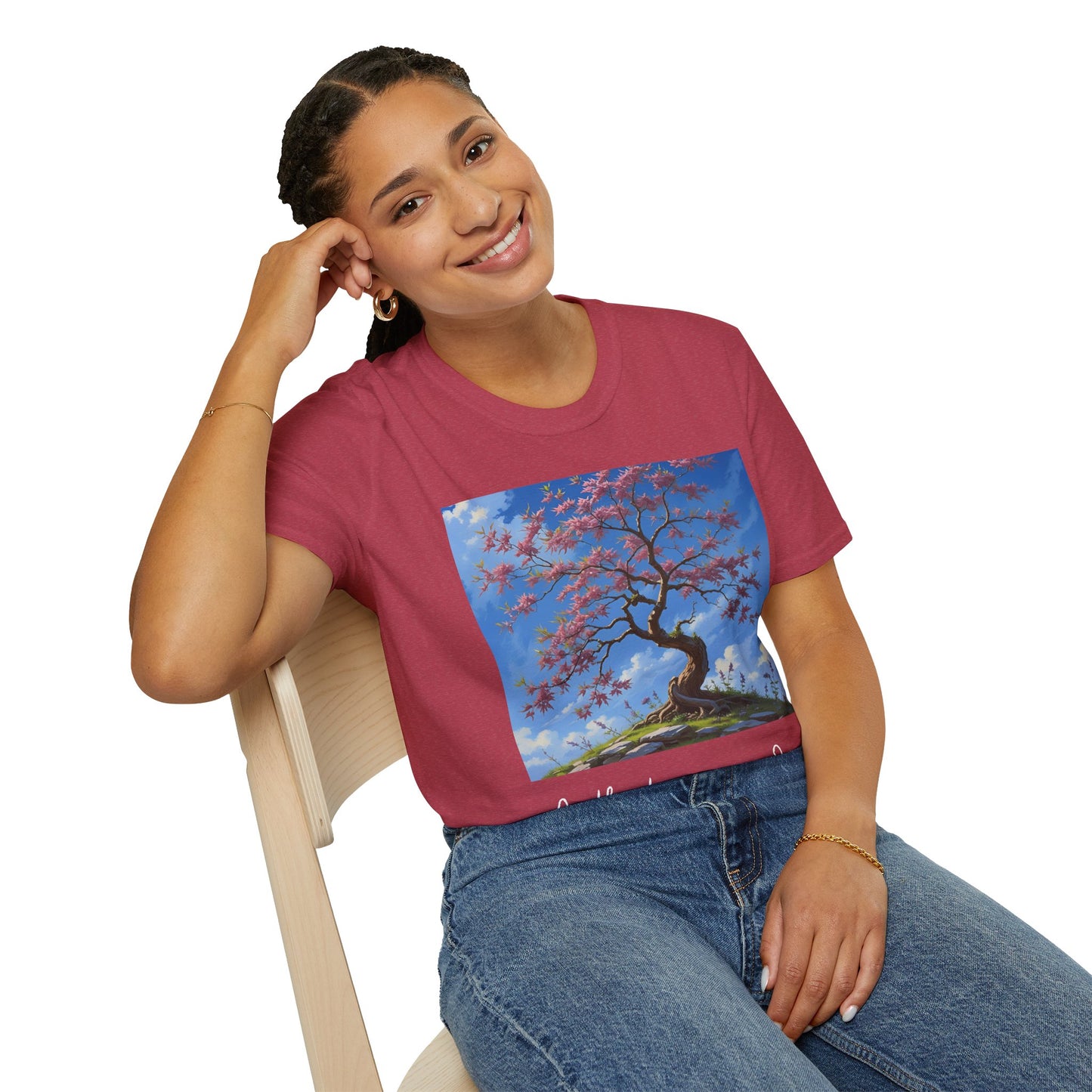 Redbud Tree Unisex T-Shirt - 100% ring-spun US cotton XS - 5XL