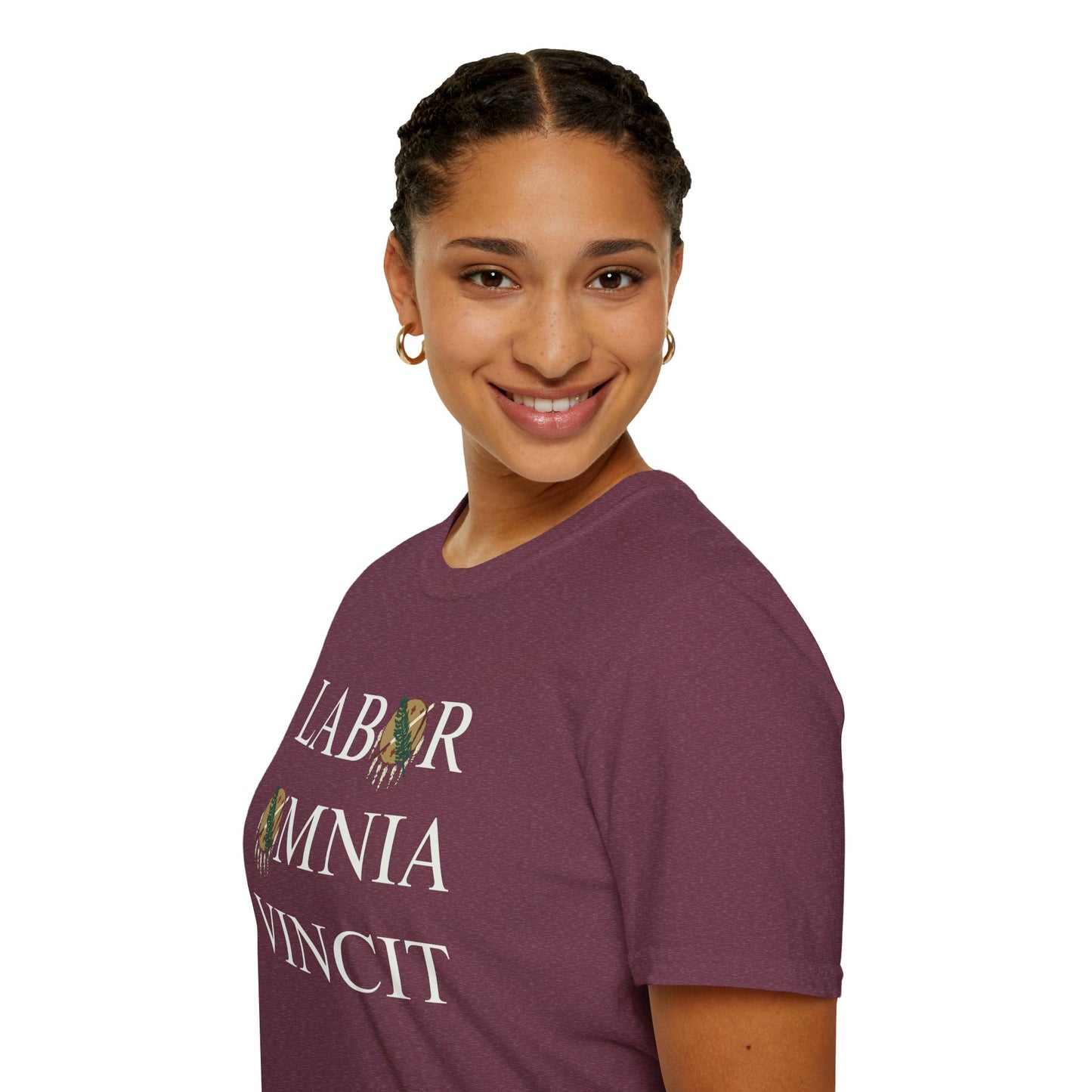Labor Omnia Vincit. Our True Motto. 100% ring-spun cotton. XS - 5XL