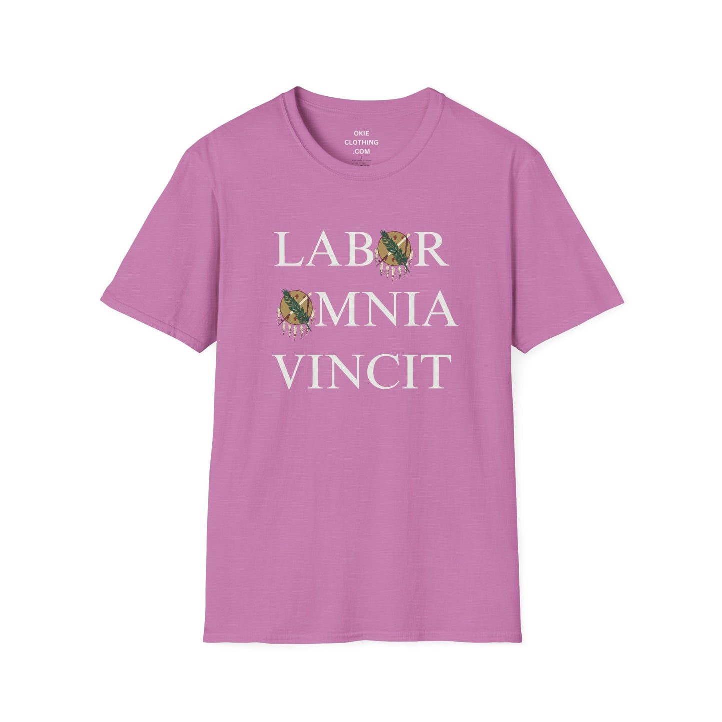 Labor Omnia Vincit. Our True Motto. 100% ring-spun cotton. XS - 5XL