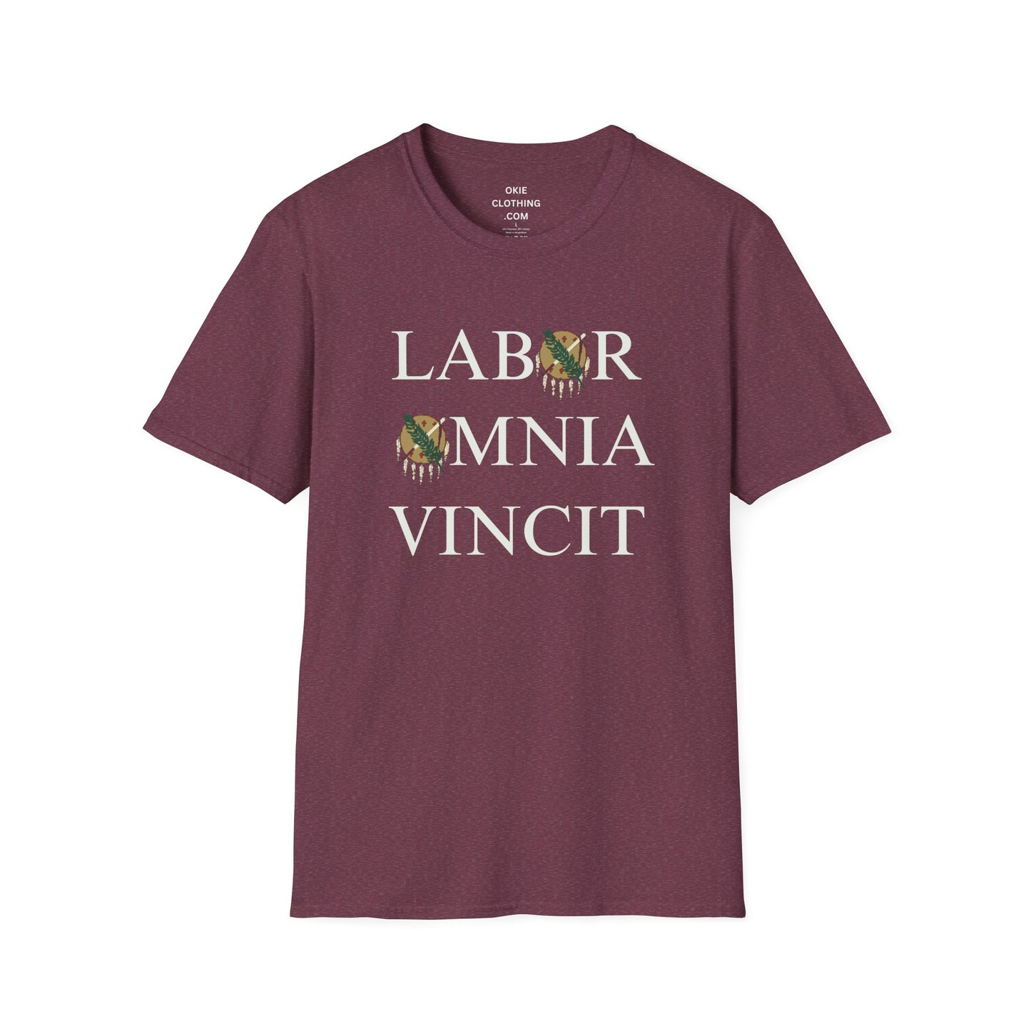 Labor Omnia Vincit. Our True Motto. 100% ring-spun cotton. XS - 5XL