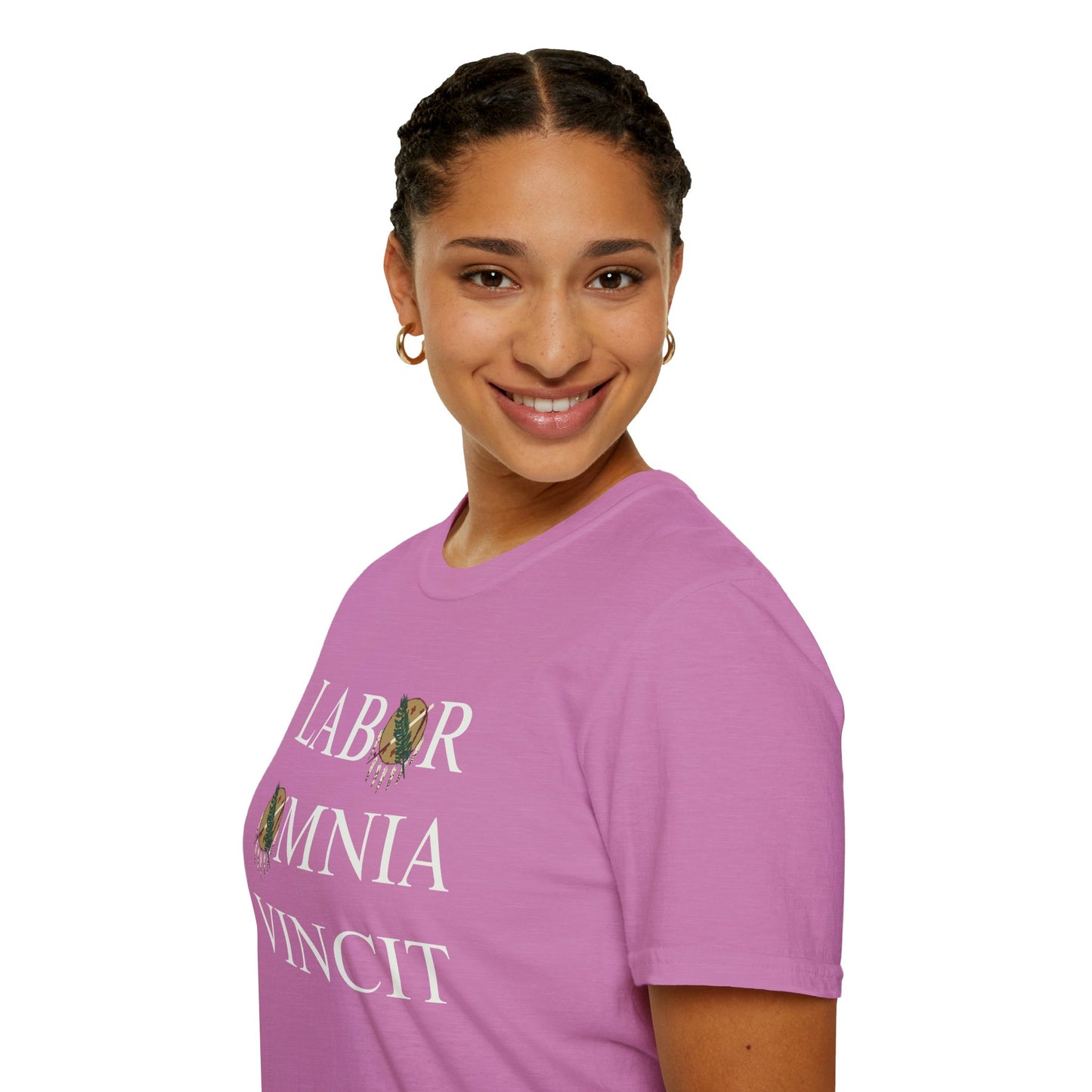 Labor Omnia Vincit. Our True Motto. 100% ring-spun cotton. XS - 5XL