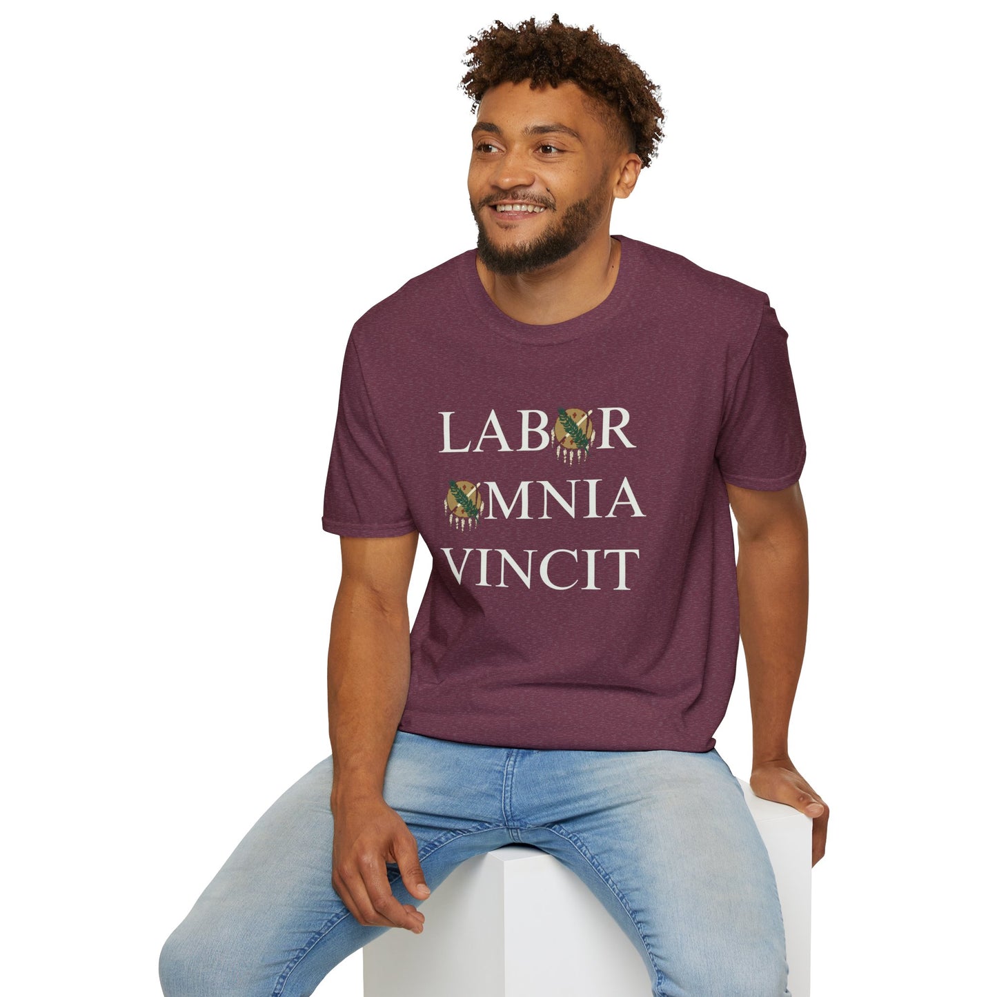 Labor Omnia Vincit. Our True Motto. 100% ring-spun cotton. XS - 5XL